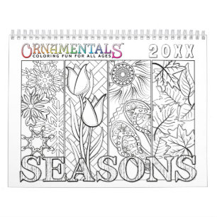 Calendrier Mural Saisons d'OrnaMENTALs colorant au cours de l'anné