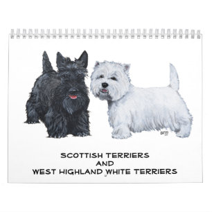 Calendrier Mural Scotties and Westies CALENDAR