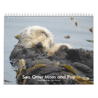 Calendrier Mural Sea Otter Mom and Pup Calendar #1