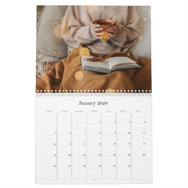 Calendrier mural simple photographique 2025 (Jan 2026)
