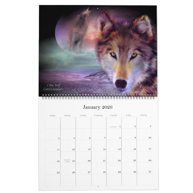 Calendrier Mural Spirit Wolves Art Calendar 2012 (Jan 2026)
