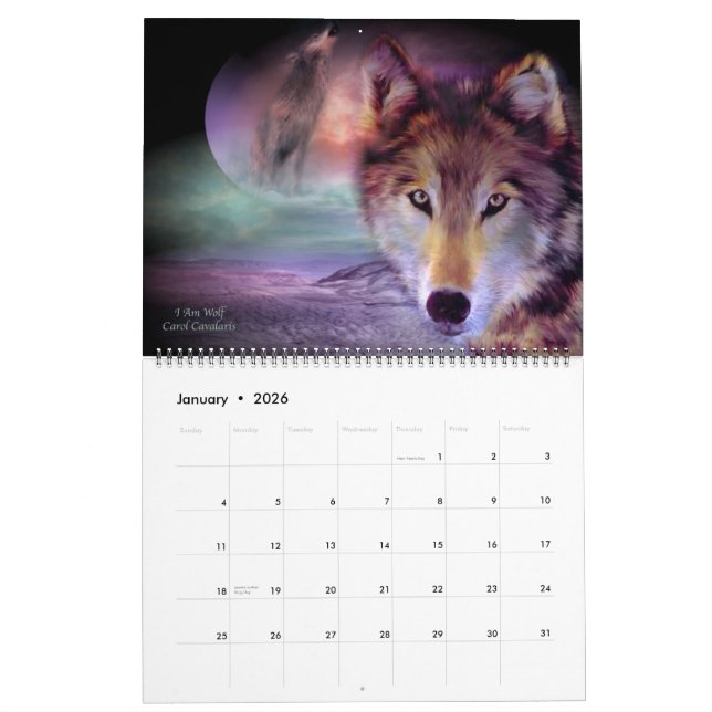 Calendrier Mural Spirit Wolves Art Calendar 2013 (Jan 2026)