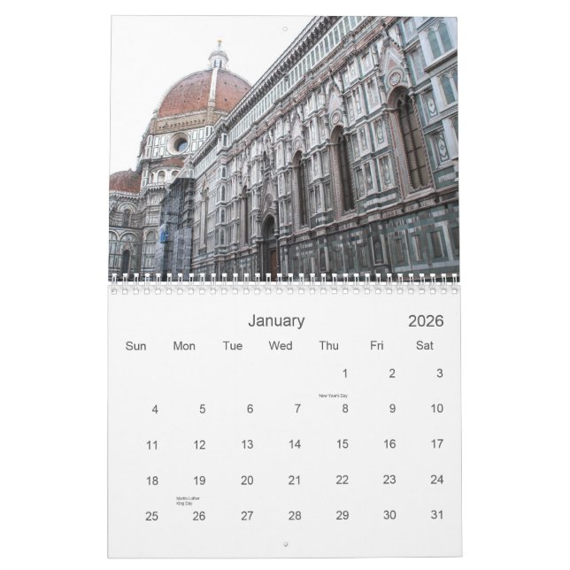 Calendrier Mural Splendeur de l'Italie (Jan 2026)
