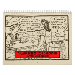 Calendrier mural Tijuana Bibles 2026 (sans risque 