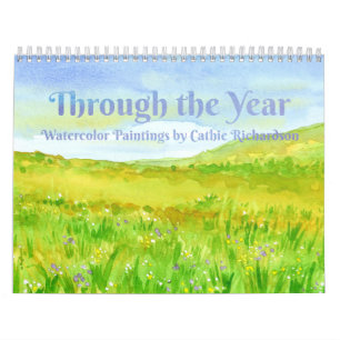 Calendrier Mural Tout au long de l'année aquarelle peintures