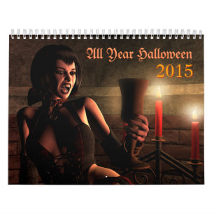 Calendrier Mural Toute l'année Halloween 2015