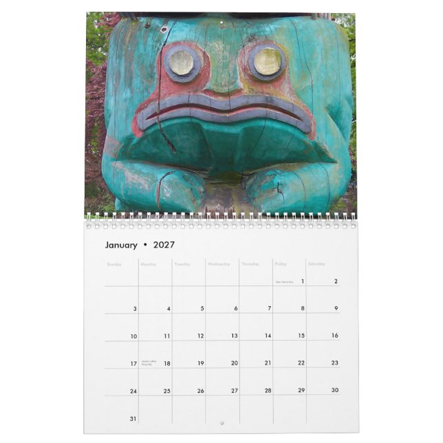 Calendrier Mural Trésors découverts (Jan 2027)