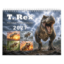 Calendrier mural Tyrannosaurus Rex – 2027