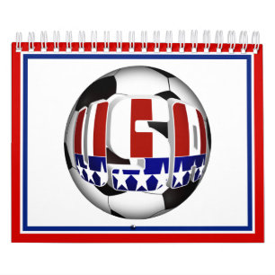 Calendrier Mural USA Patriotique SOCCER Sports