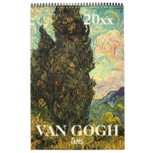 Calendrier Mural Vincent van Gogh Arbres et nature Art Vintage