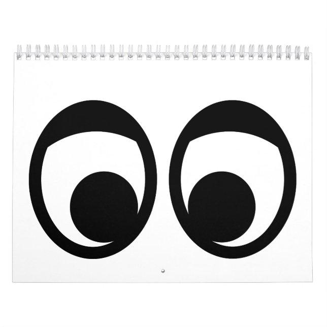 Calendrier Mural Visage drôle de yeux (Protection)