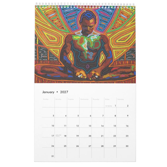 Calendrier Mural visages (Jan 2027)