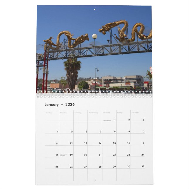 Calendrier Mural Voyage américain (Jan 2026)