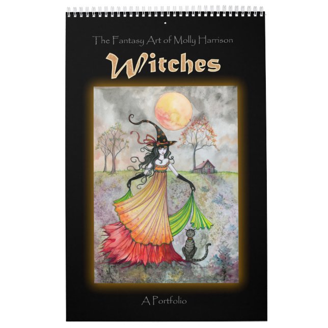 Calendrier Mural Wiccan Witch Portfolio Livre par Molly Harrison (Protection)