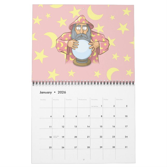 Calendrier Mural Wizard (Jan 2026)