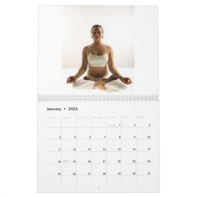 Calendrier Mural Yoga de pratique (Jan 2026)