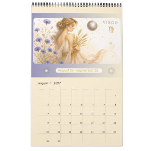 Calendrier mural Zodiaque Art Nouveau 2027