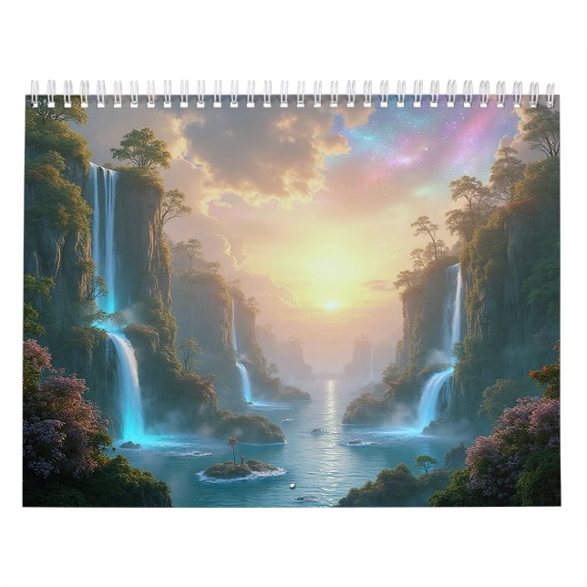 Calendrier Mystical Nature Paysages 2026 Mur d'Imaginaire (Protection)