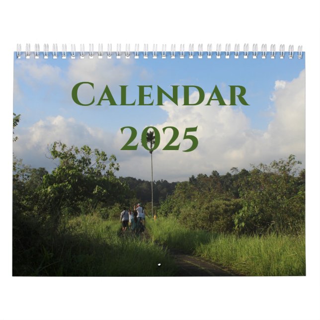 Calendrier nature cascade image ajouter votre texte 2025 cont (Protection)