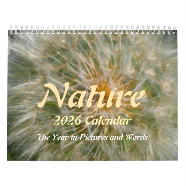 Calendrier Nature The Year In Pictures And Words 2026 (Protection)