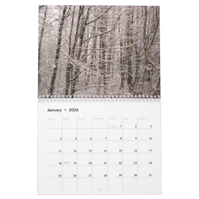 Calendrier naturel de la merveille 2010 (Jan 2026)