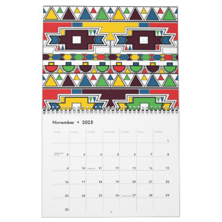 Calendrier Ndebele Motifs : Une année de tradition vivante