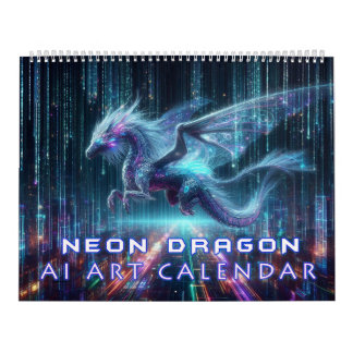 Calendrier Neon Dragon AI Art