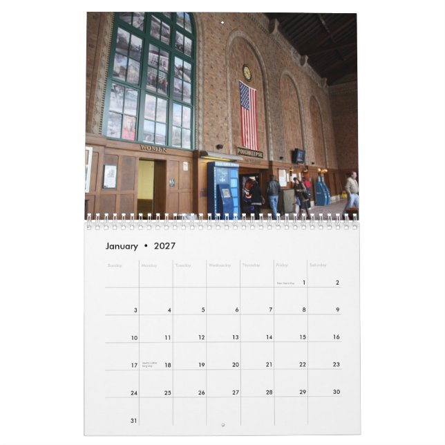 Calendrier New York (Jan 2027)