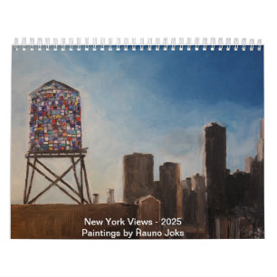 Calendrier New York Views 2025, Peintures de Rauno Joks