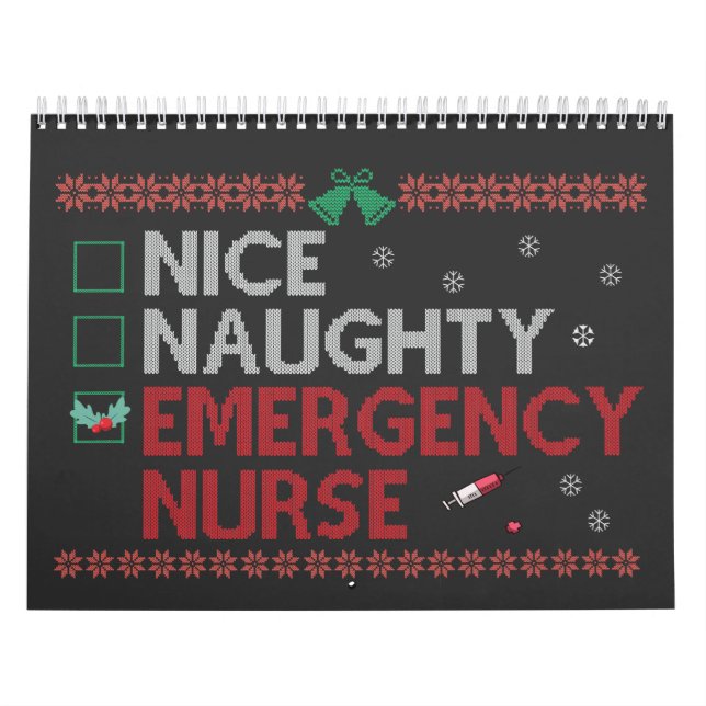 Calendrier Nice Naughty Urgence Infirmière Funny Ugly Cadeau (Protection)