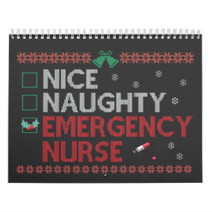 Calendrier Nice Naughty Urgence Infirmière Funny Ugly Cadeau