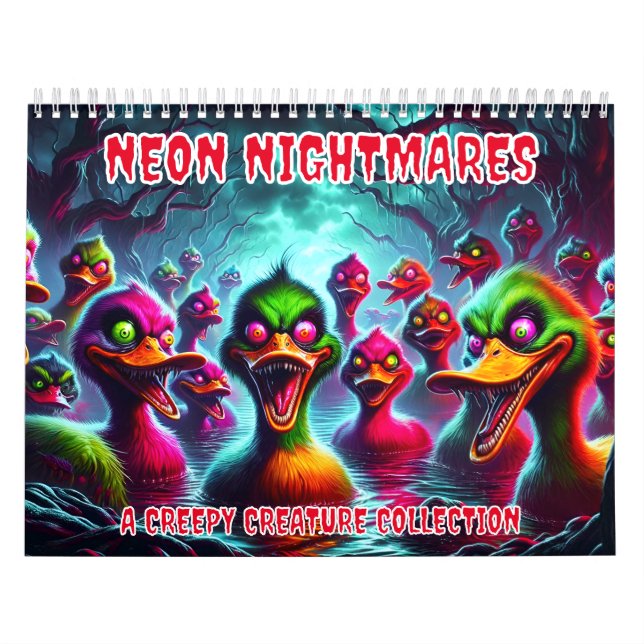 Calendrier Nightmares de néon : Une collection de créatures D (Protection)