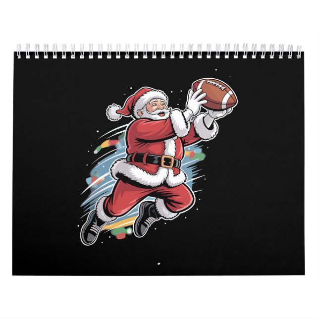 Calendrier Noël du Père Noël jouant au football américain (Protection)