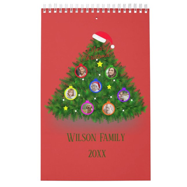 Calendrier Noël en famille sur l'arbre de Noël (Protection)
