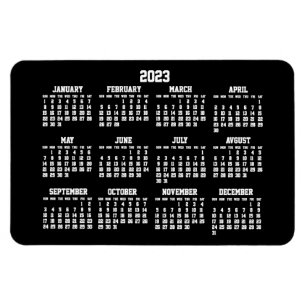 Calendrier noir 2023 Grand Magnet flexible