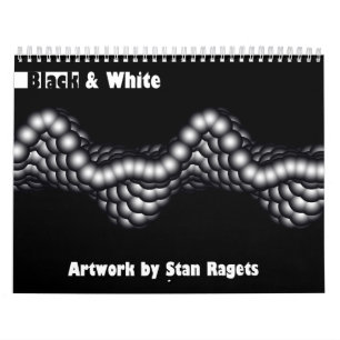 Calendrier noir et blanc de fractale