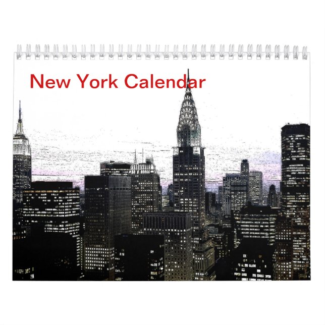 Calendrier Noir et blanc New York City (Protection)