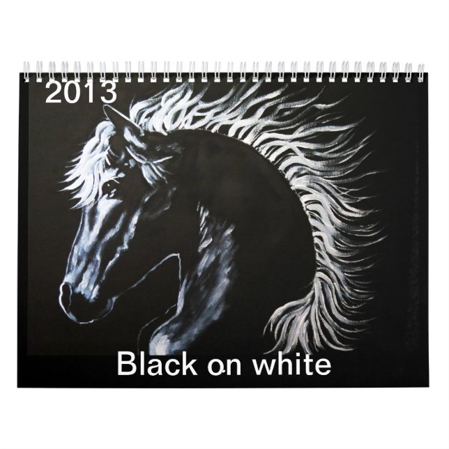 Calendrier Noir sur Callender blanc (Protection)