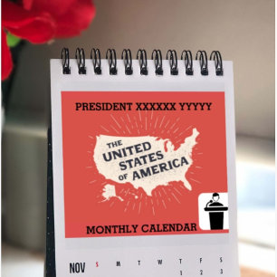 Calendrier Nom De Votre Président Avec Photo 2025 Mensuel