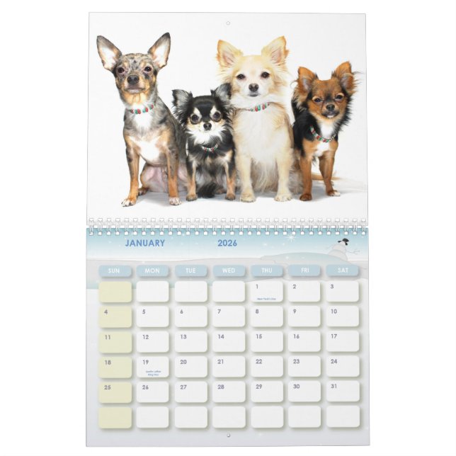Calendrier obsédant du désordre 2012 de chiwawa (Jan 2026)