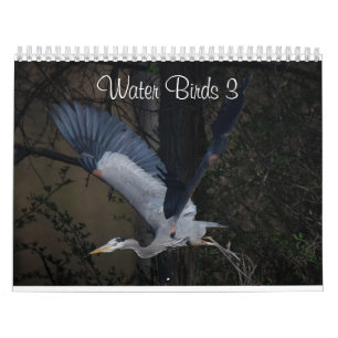 Calendrier Oiseaux d'eau 3 Page MoyenCalendrier, blanc