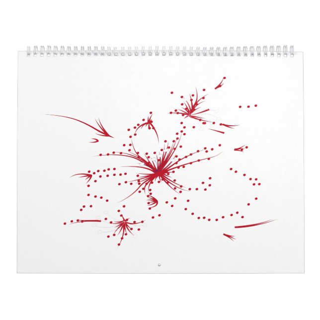 Calendrier Orangé rouge, cyan et point magenta (Protection)