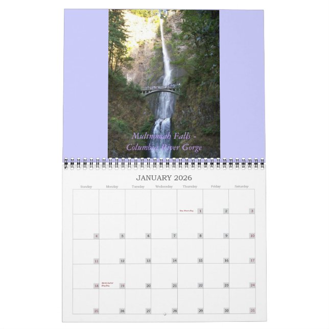 Calendrier Oregon 2011 (Jan 2026)