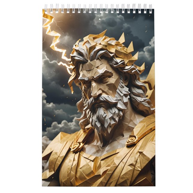 Calendrier Origami Zeus grec Mythologie Dieu (Protection)