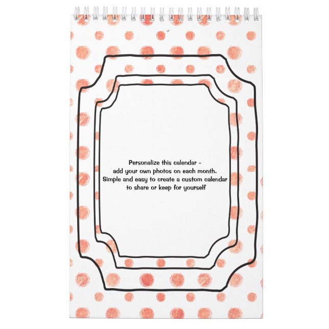 Calendrier Our Family Customizable Calendar (Dos)