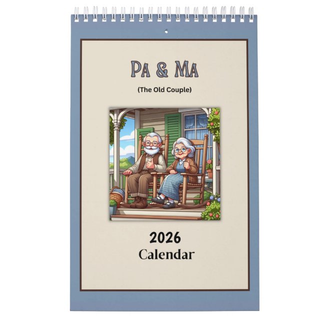 Calendrier Pa & Ma (The Old People) Fun 2026 Calendar (Protection)