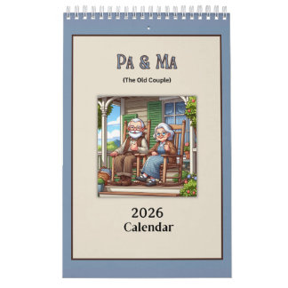 Calendrier Pa & Ma (The Old People) Fun 2026 Calendar