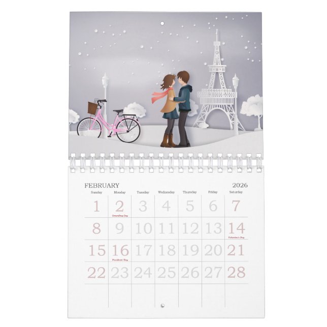 Calendrier Papercut Love & Romance Couples (Feb 2026)