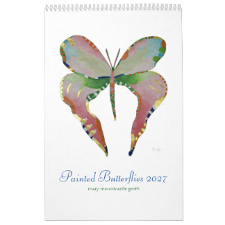 Calendrier papillon peint vertical 2027