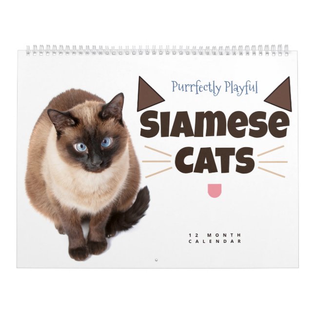 Calendrier Parfaitement Joué : Chats Siamais (Protection)
